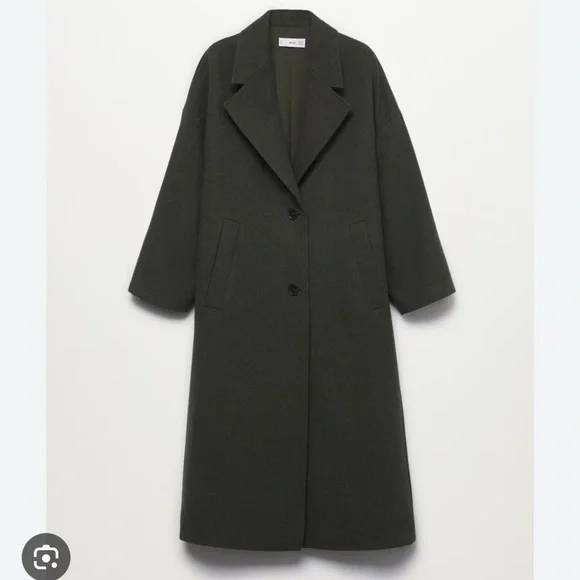 Mango Wool Coat Khaki XS - Picture 4 of 4